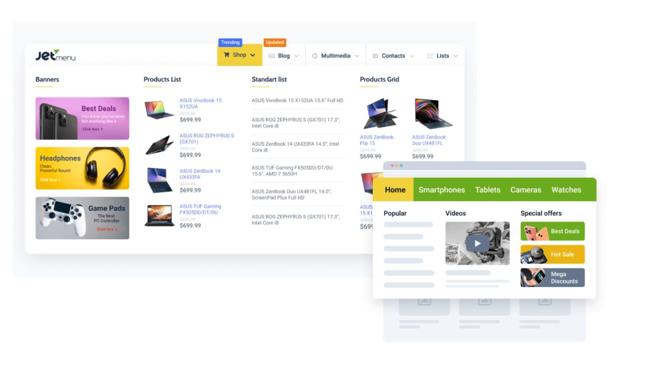 JetMenu – Mega Menu for Elementor (Crocoblock)