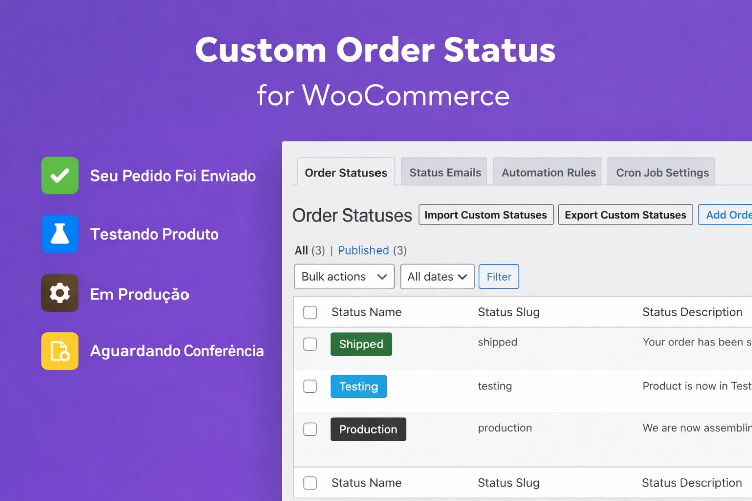 Custom Order Status for WooCommerce