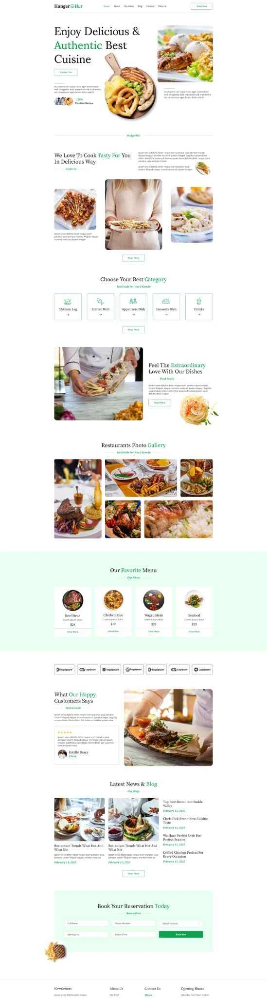 Template restaurante